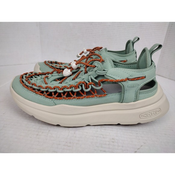 KEEN UNEEK WK Sneakers Walking Shoes Green/Birch Womens Size 10 - Picture 3 of 9